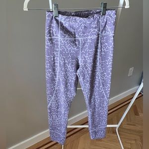 Varley high-rise purple leopard print leggings- excellent condition